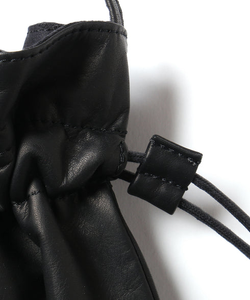MR.OLIVE E.O.I / WATER PROOF LIGHT LEATHER / DRAWSTRING BAG ミスターオリーブ イーオーアイ / 防水ライトレザー / 巾着バッグ